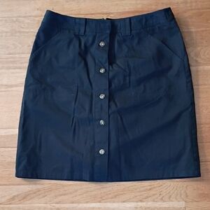 Kate Hill Casual Size 6 Black Button Up Skort